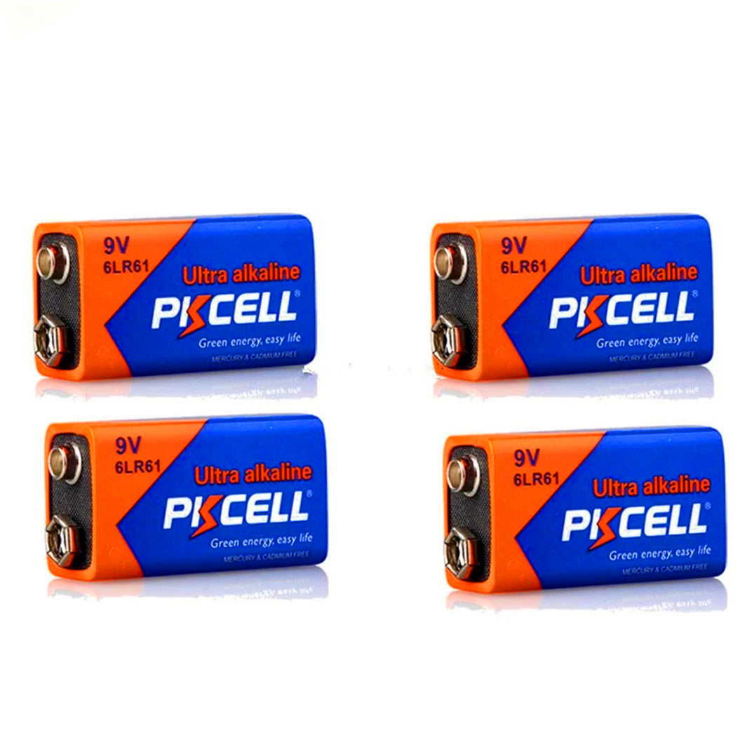 4Pcs 9V 6LR61 alkaline battery for Digital cameras, MD, CD, MP3, remote control