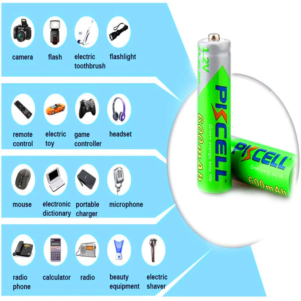 8개 세트 (2카드) 1.2V 600mAh Ni-MH AA 배터리 - 카메라, 휴대용 비디오, 게임, 플래시라이트, 리모컨용
