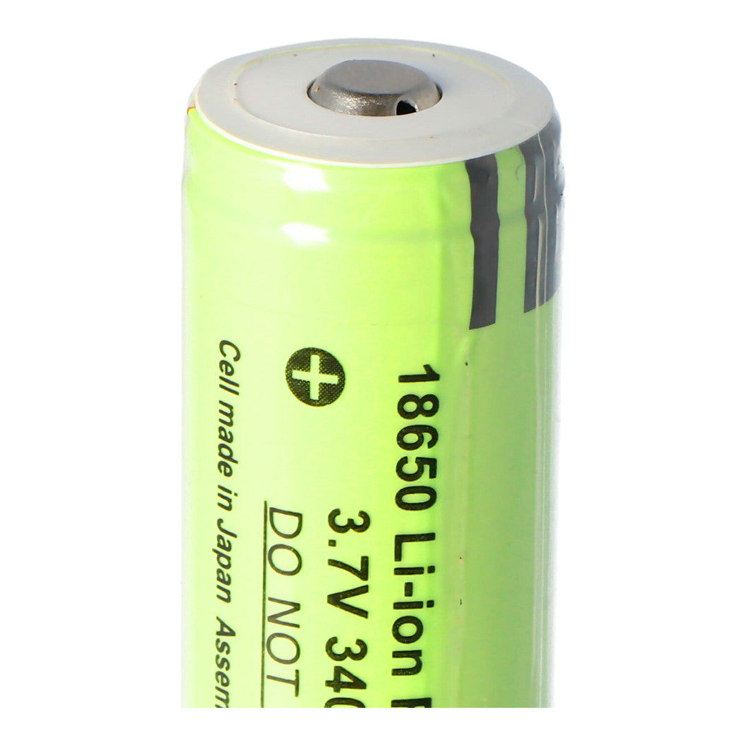 Batterie Li Ion 18650 avec 3400mAh et son propre circuit de protection, veuillez noter environ 69 x 18,61 mm