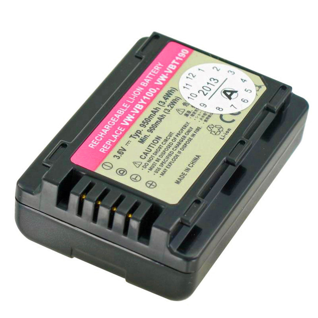 3.7V 850mAh リチウムイオンバッテリー Panasonic カメラ HC-V110, HC-V110GK, HC-V110K, HC-V110P 用
