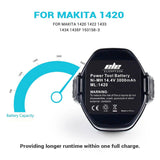 14.4V 3000mAh battery for Makita 1420 1422 1433 1434 1435F 193158-3