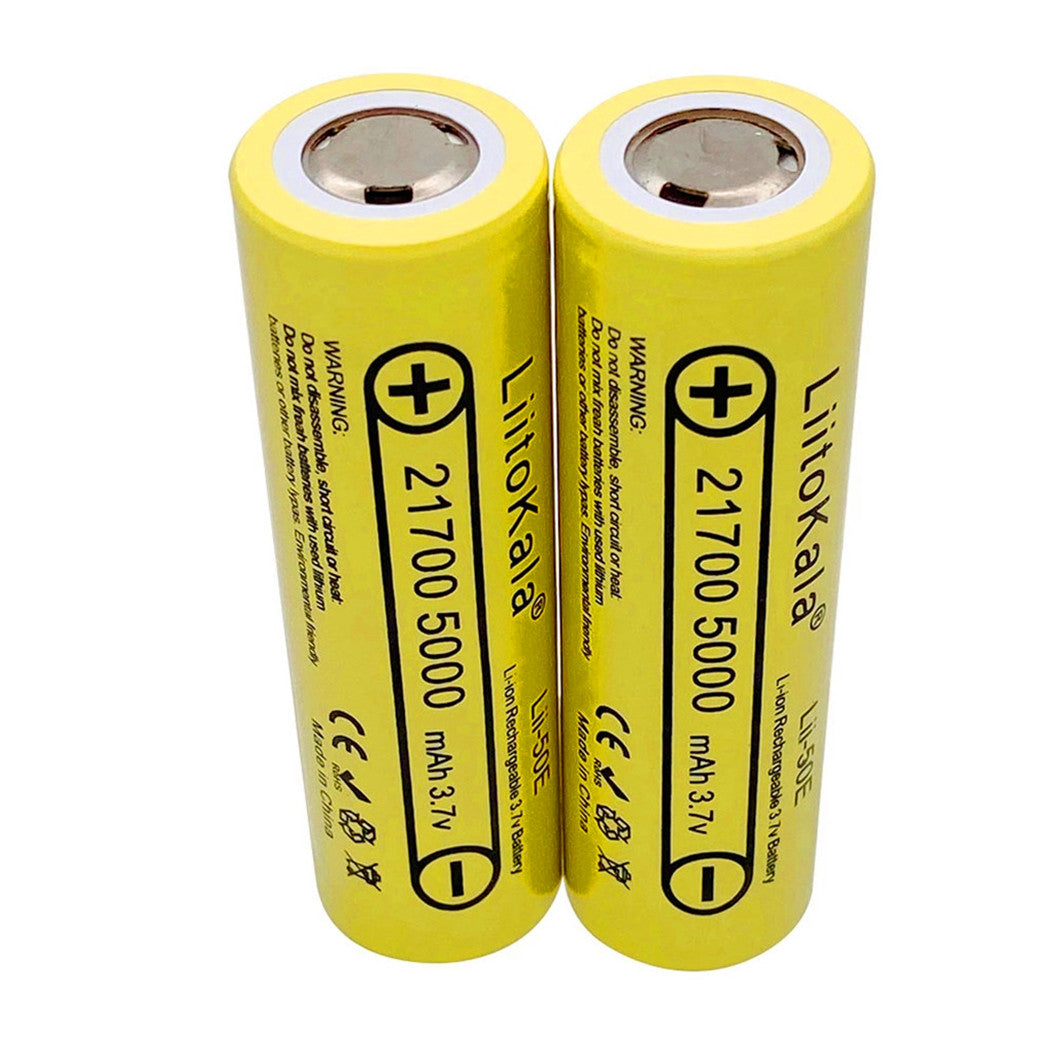 2pcs Lii-50E 3.7V 21700 5000mAh battery 5C high capacity discharge battery