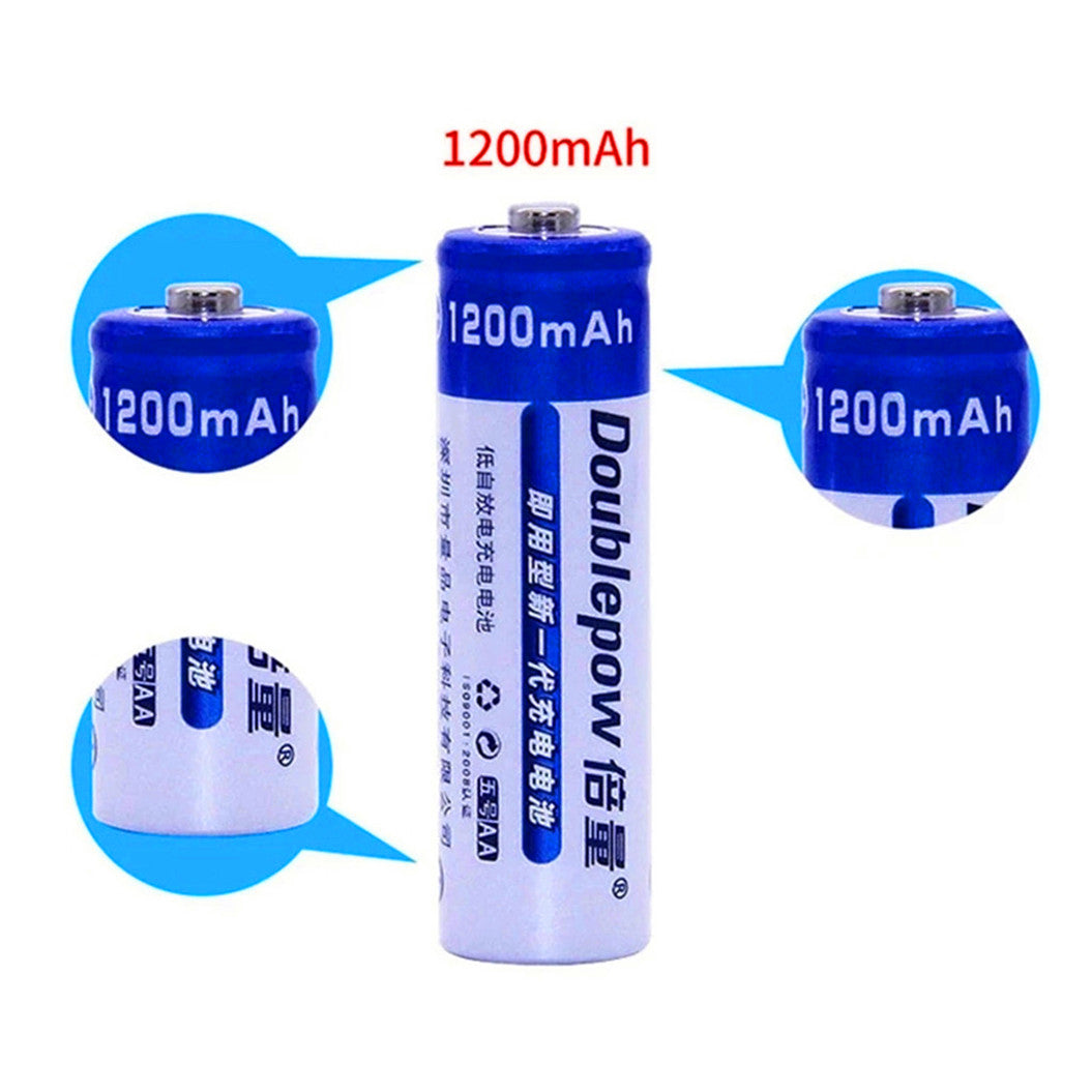 2pcs high capacity AA 1200mAh Ni-MH rechargeable battery 1.2V AA battery for toy thermometer mouse calculator battery
