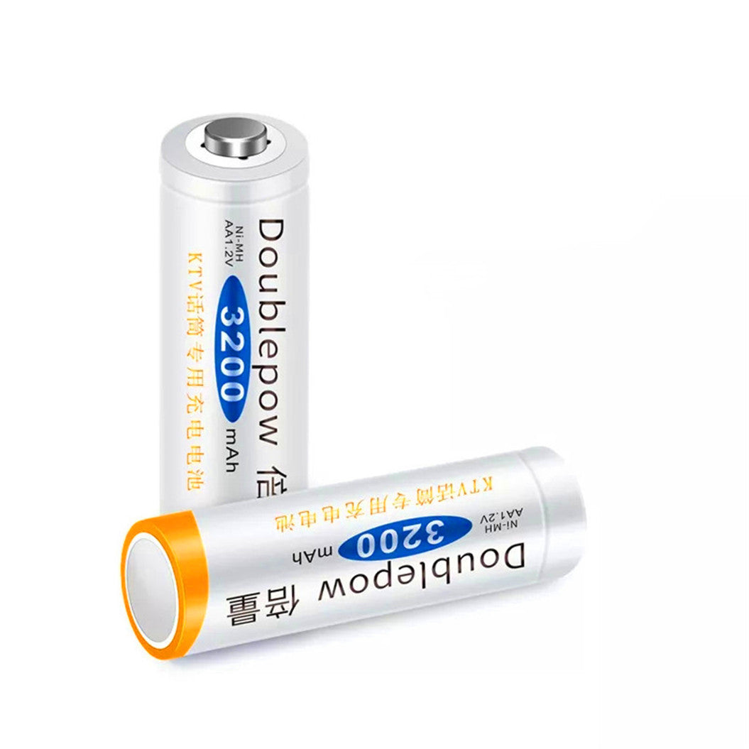 4 peças de bateria recarregável Ni-MH AA de alta capacidade 3200mAh 1.2V para brinquedo, termômetro, mouse, calculadora