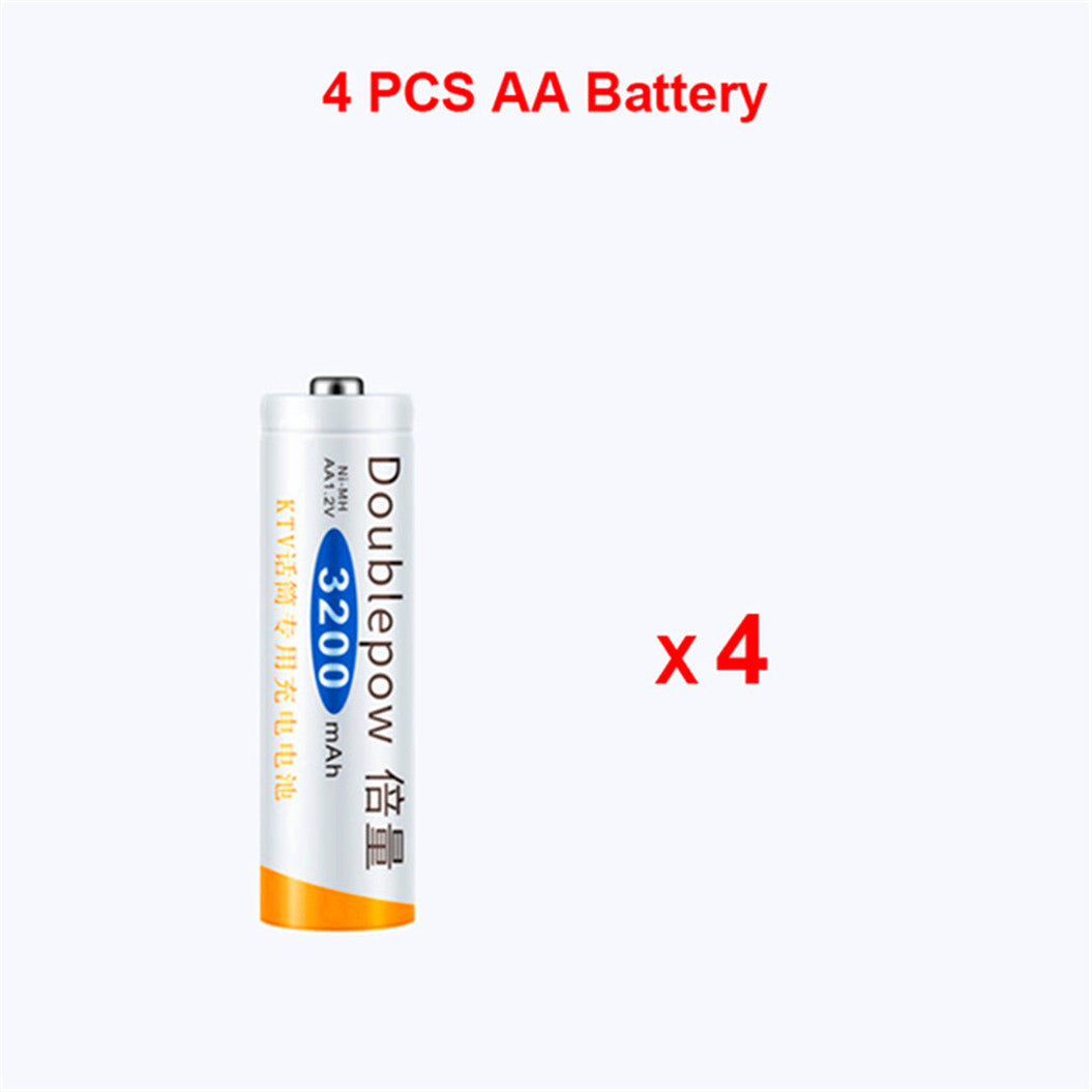 4 pieces AA high capacity Ni-MH rechargeable battery 3200 mAh 1.2 V AA battery for toy thermometer mouse calculator battery