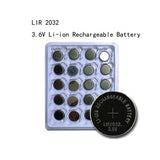 20PCS LIR2032 3.6V Button Battery Lithium Lithium Ion LIR 2032 Battery brand new and reused 500 times