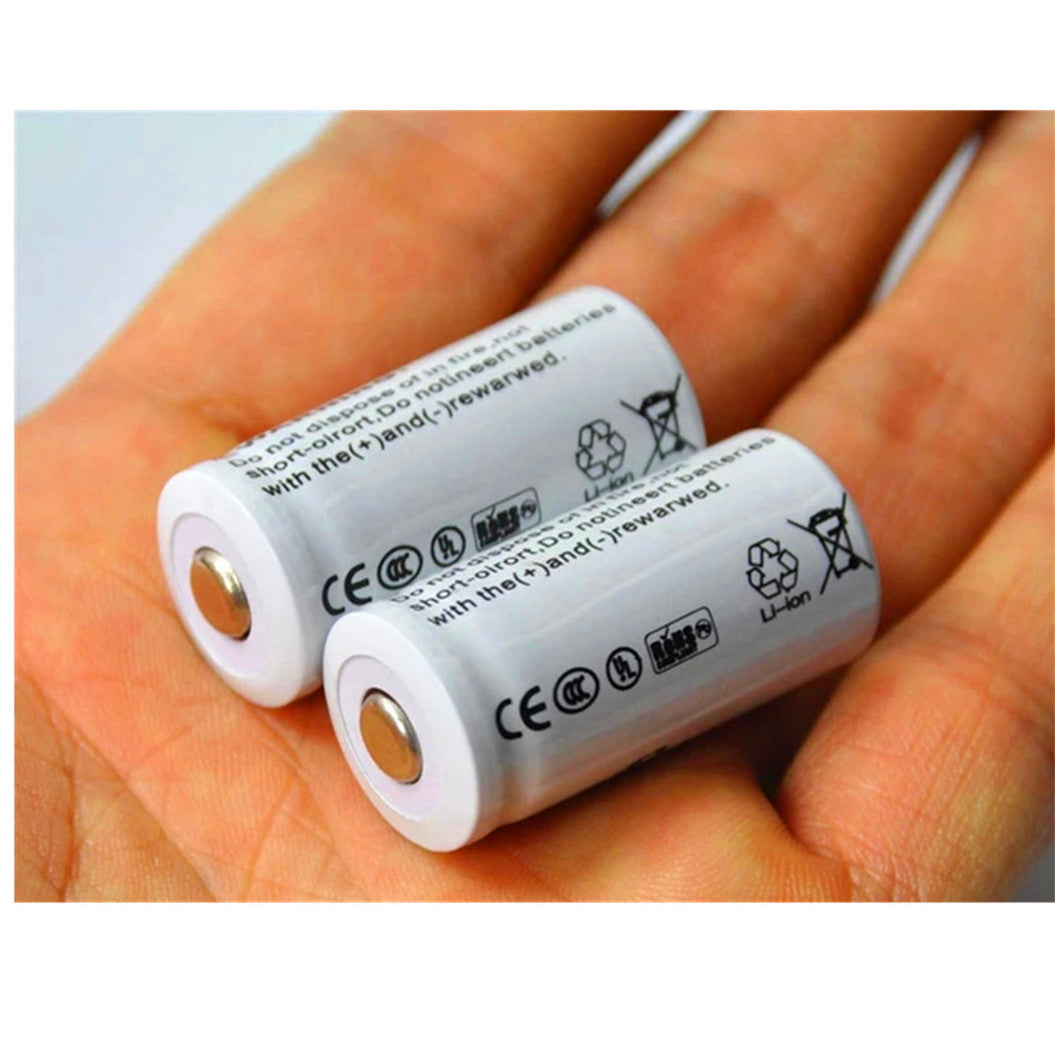 6 pieces 3.7 V 2200 mAh Li-Ion 16340 battery CR123A battery 3.7 V CR123 laser pointer LED flashlight battery