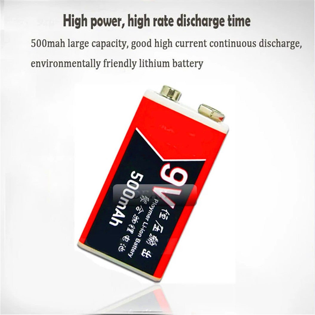 14450 500mAh 9V USB lithium-ion polymer battery for wireless multimeter microphone headset massager