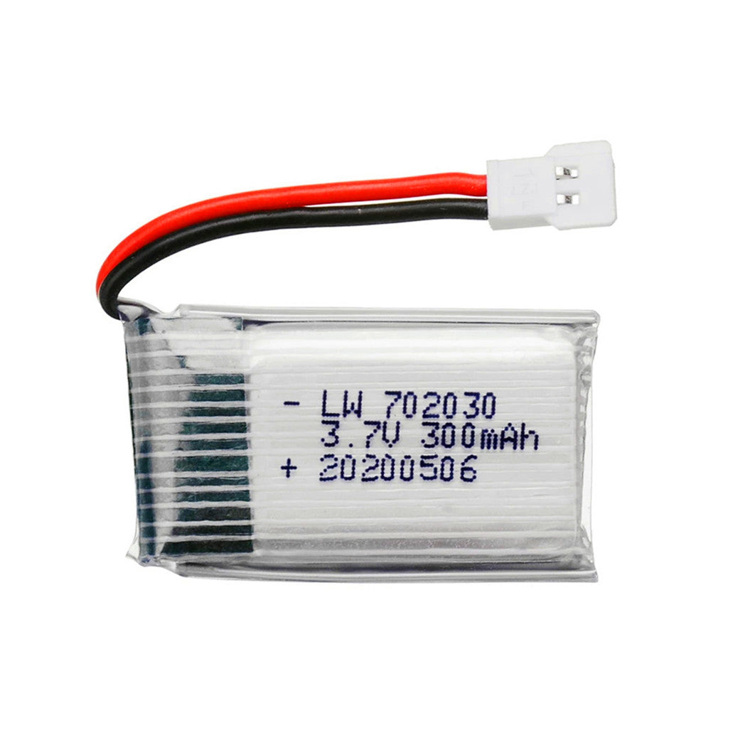 Lot de 5 batteries Lipoly 3,7 V 300 mAH avec chargeur pour drone télécommandé Udi U816 U830 F180 E55 FQ777 FQ17W Hubsan H107
