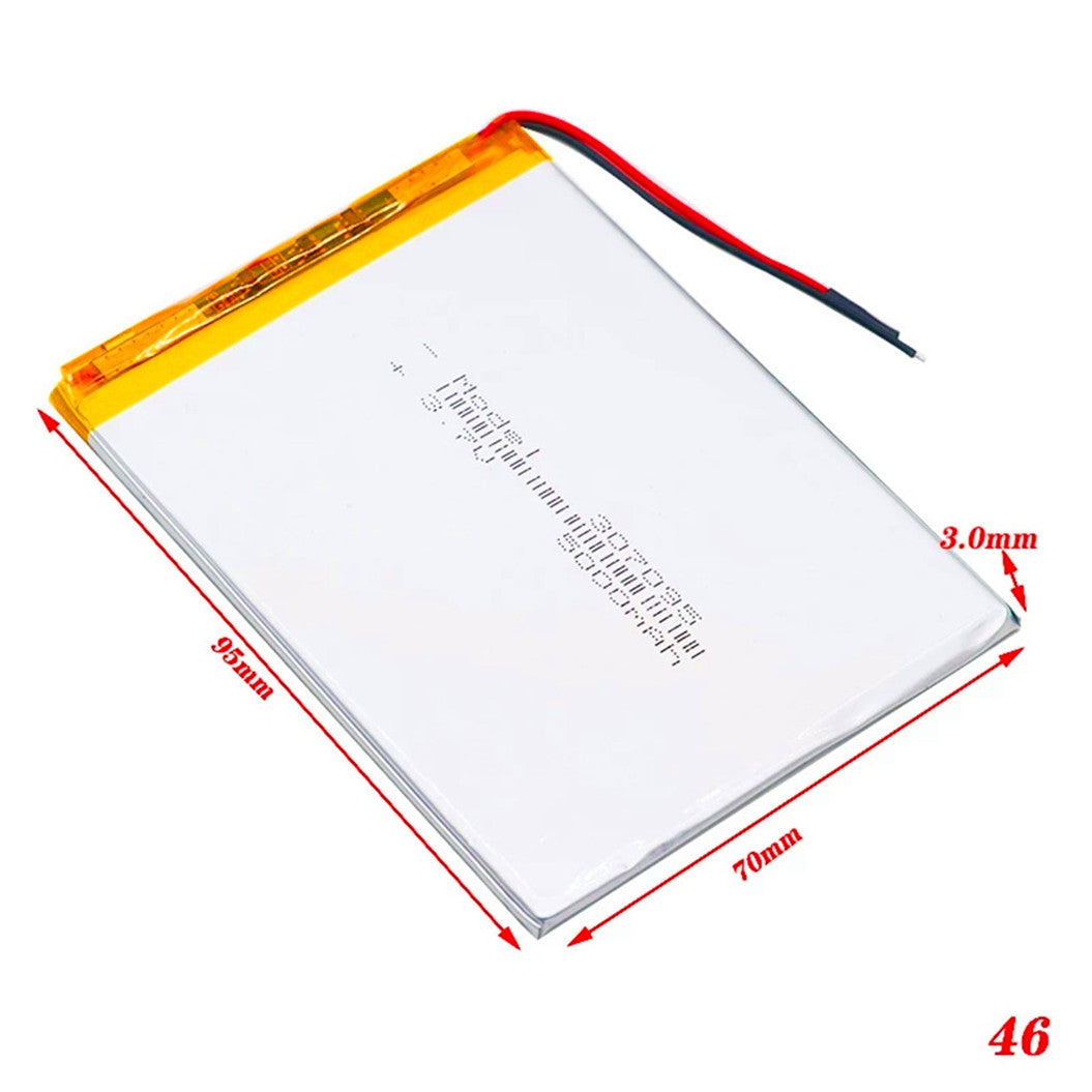 5000mAh Li-Ion 307095 inch tablet ICOO Bateria 3.7V Li-Ion polymer battery