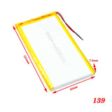 4 pieces 3.7 V 10000 mAh for thermistor 7565121 for GPS PSP PAD iPod portable DVD power bank
