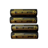2pcs 18650 3.7V 2200mAh Lithium Battery Button Top For Flashlight Headlamp, Microphones