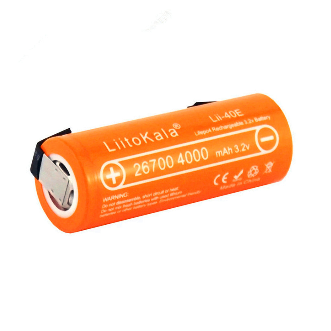 4 pieces 3.2V 26700 4000mAh LiFePO4 battery 35A continuous discharge maximum power battery