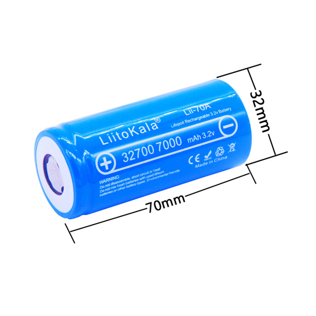 Bateria LiFePO4 Lii 70A 3.2V 32700 7000mAh, 35A descarga contínua, 55A máxima, bateria de alto desempenho de marca