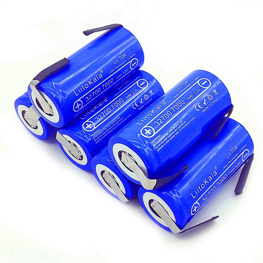 12 pieces Lii-70A 32700 lifepo4 3.2v 7000mah 33A 55A electrode for bicycle electric power supply nickel sheet