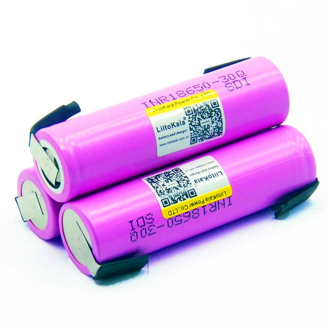 4 pieces 18650 3000mAh battery INR18650 30Q 20A for DIY nicke