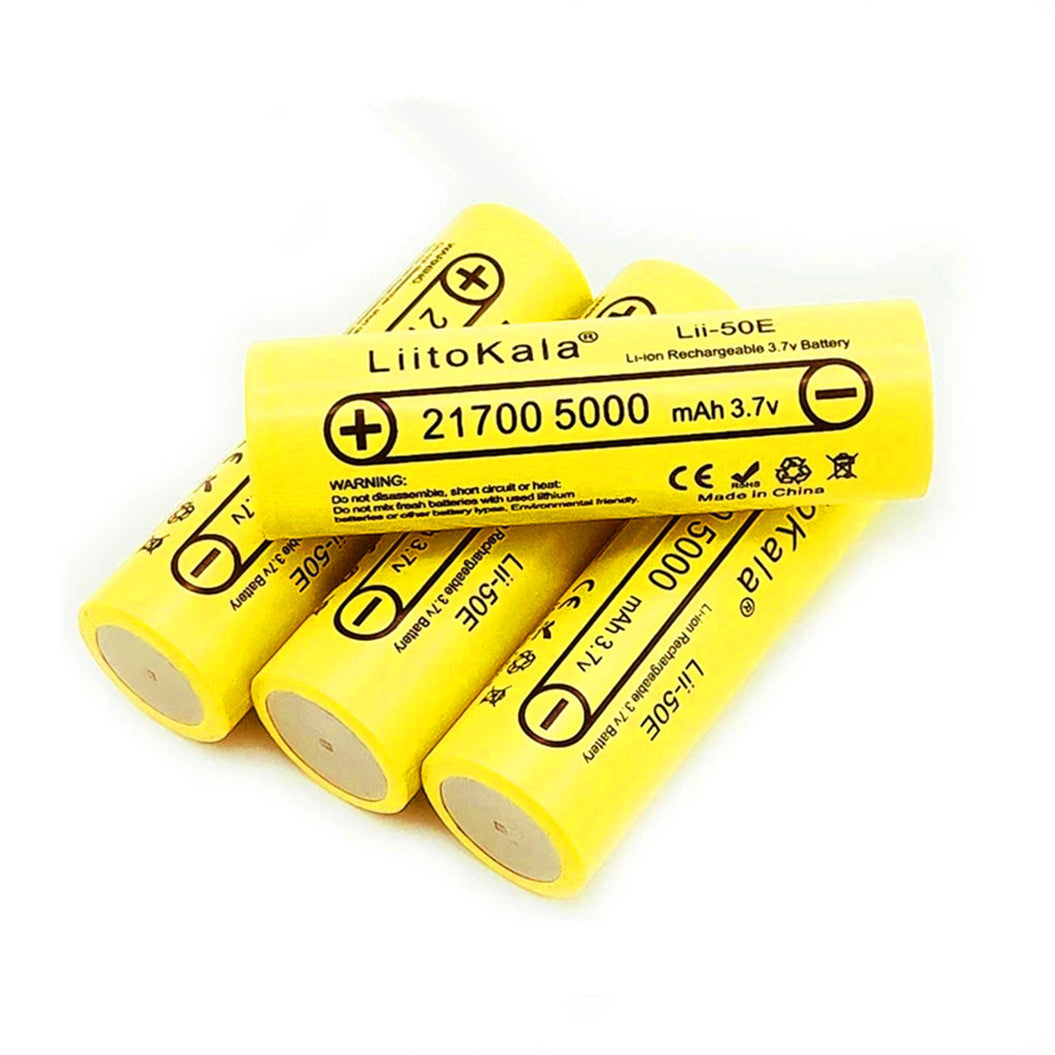 6 pieces 21700 4800 5000mAh lithium nickel battery 3.7V 50E kit 3.7V 15A output 5C discharge rate