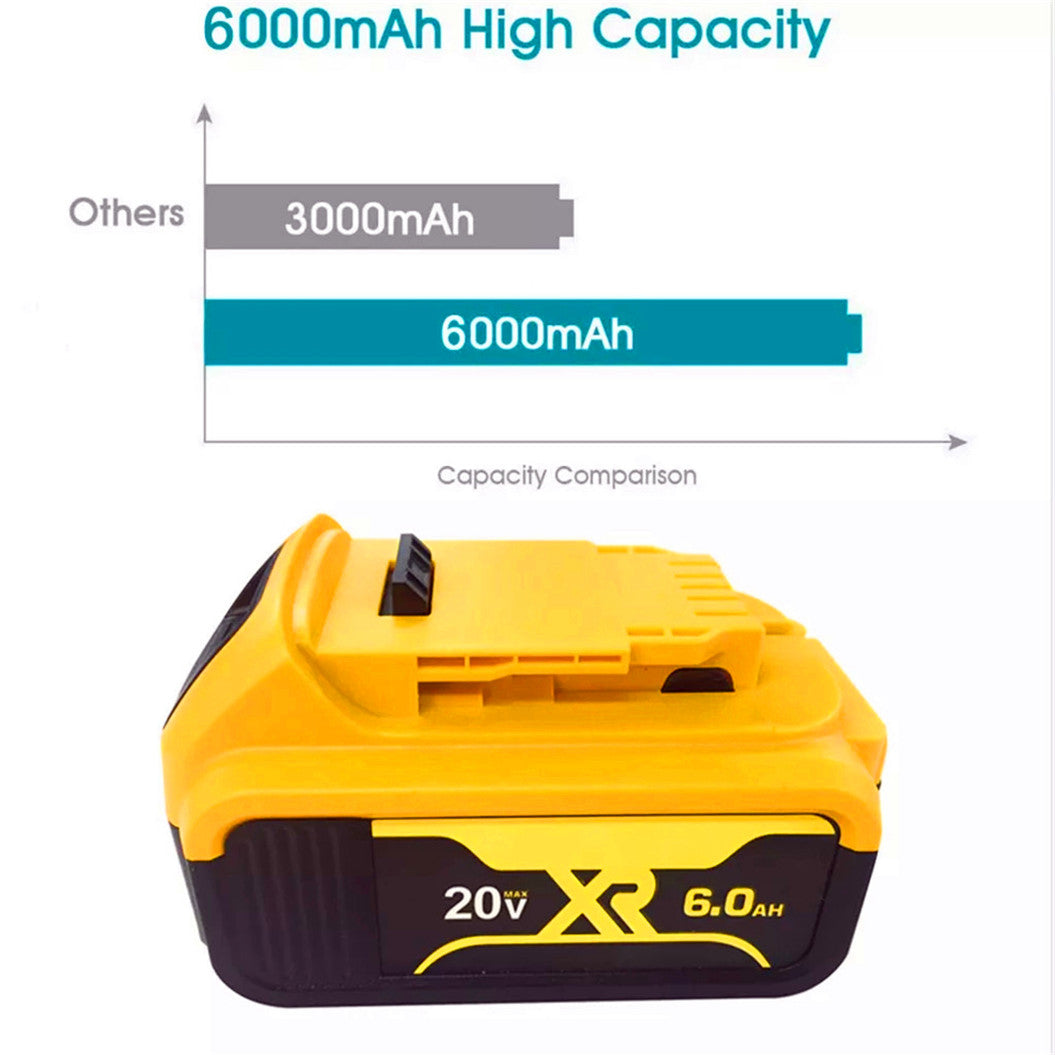 20V 6.0Ah  battery for DeWalt MAX XR DCB205 DCB201 DCB203 power tool battery