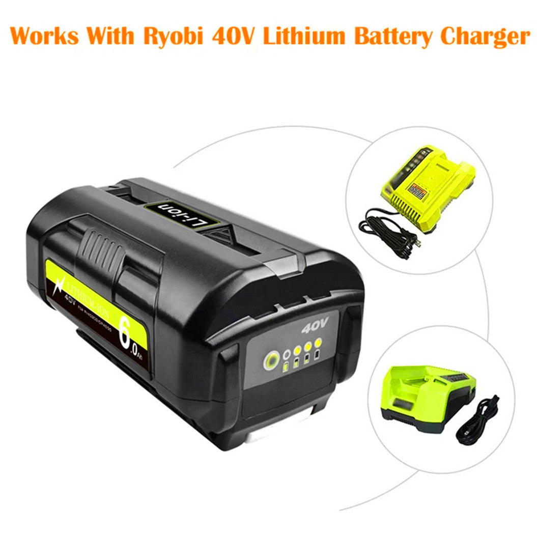 40V 6.0Ah Li-Ion battery for Ryobi OP4040 OP4026 OP4030 OP4050 OP4060A power tool battery