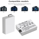 7.2V 1800 mAh camera battery for Canon EOS 550D  Rebel X4 X5 X6i X7