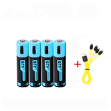 4pcs 1.5V 450mAh AAA rechargeable USB battery + USB cable