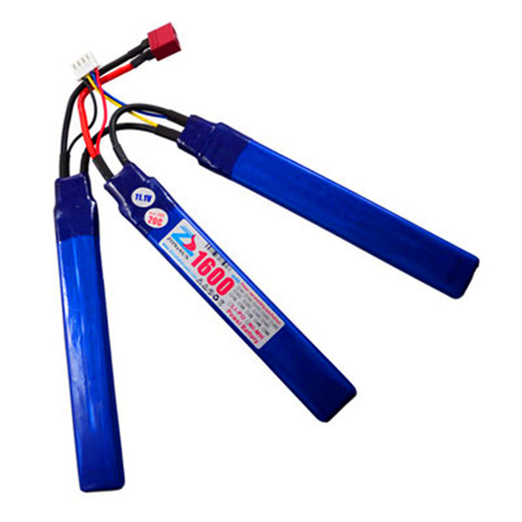 2PCS Odawiya Plug Triplets 1600mAh Sponge Soft Ejection Toy Power Polymer Battery 11.1V 6020122