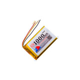 2pcs 3.7 V 1000 mAh with NTC protection three-line 802540 polymer lithium battery