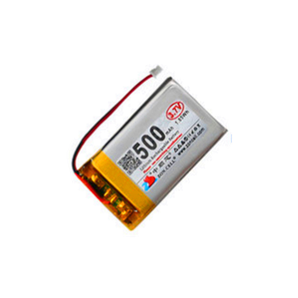 2x Bateria de Lítio Polímero 3.7V 500mAh com Plugue Invertido MX1.25 502035 para Dispositivos Inteligentes