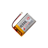 2pcs 3.7 V 500 mAh PH2.0 inverted plug 502035 digital high-temperature polymer lithium battery for smart devices