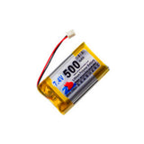 2pcs 7.4V 500 mAh XH2.54 inverted plug 502035 digital high temperature polymer lithium battery for smart devices
