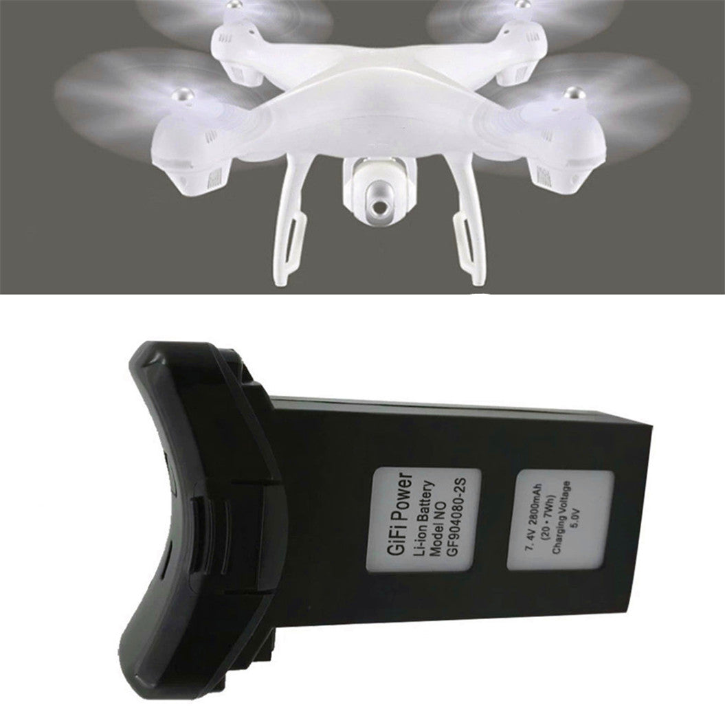 Batterie Lipo 7,4 V 2800 mAh pour drone télécommandé HS100 SJRC S70W RC Arbors Quadcopter