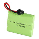 3.6v 2400mah AA NiMH Rechargeable Battery with SM/KET-2P Connector For Rc toys Cars Tanks Robots Boat