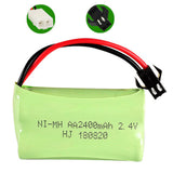 2.4v 2400mah AA NiMH Rechargeable Battery with SM/KET-2P Connector For Rc toys Cars Tanks Robots Boat