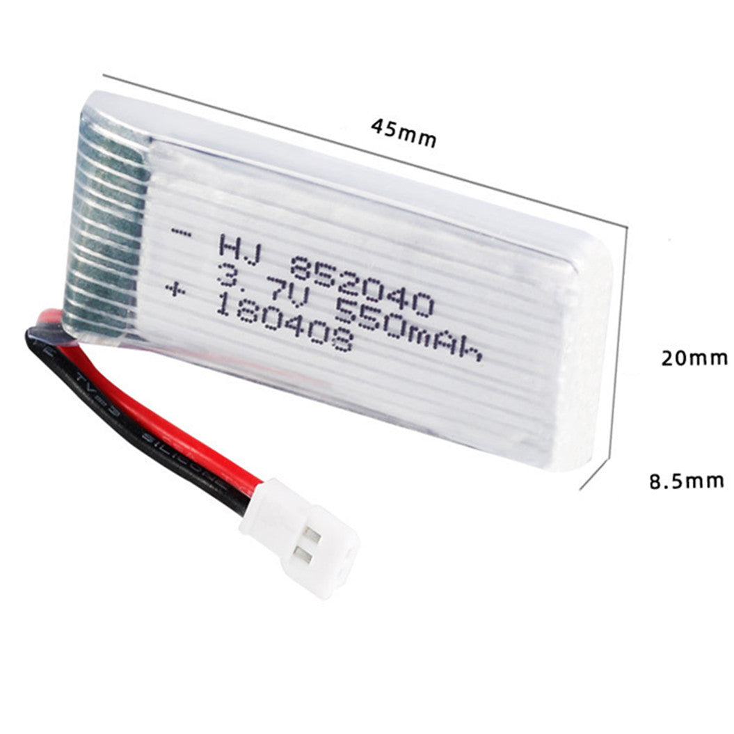 2 pieces 3.7V 550mAh Lipo Battery for JXD 523 523W H43WH RC car 852040