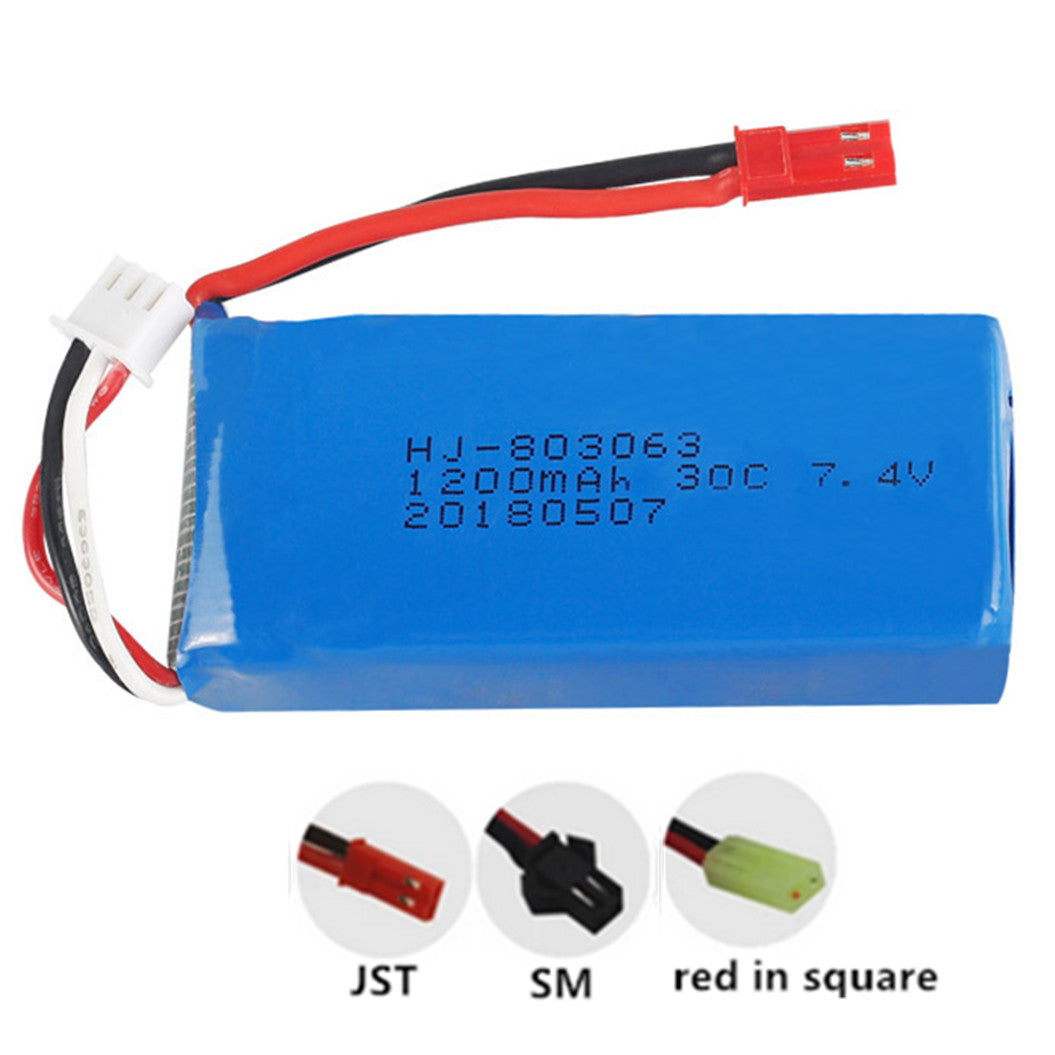 7.4V 1200mAh 803063 30C Lipo battery For X6 H16 MJX X101 X102 remote control quadrocopter