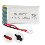 2 pieces 3.7v 1200mAh 903052 li-polymer battery for X5S X5SW X5SC M18 Rechargeable RC Drone