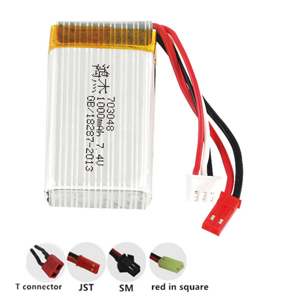 Batterie lithium-polymère 7,4 V 1000 mAh 703048 pour voiture radiocommandée MJXRC X600 U829A U829X X600
