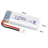 2 pieces 3.7v 520mAh 801844XL li-polymer battery for H107P RC Camera Drone Accessories