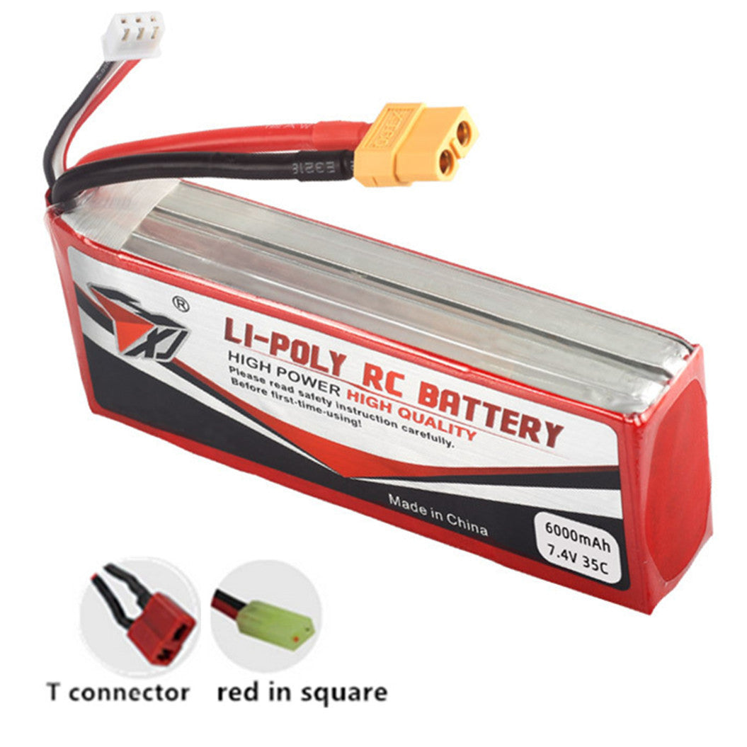 7.4v 6000mAh 1045120 li-polymer battery for RC racing drone, helicopter, car, boat and etc.