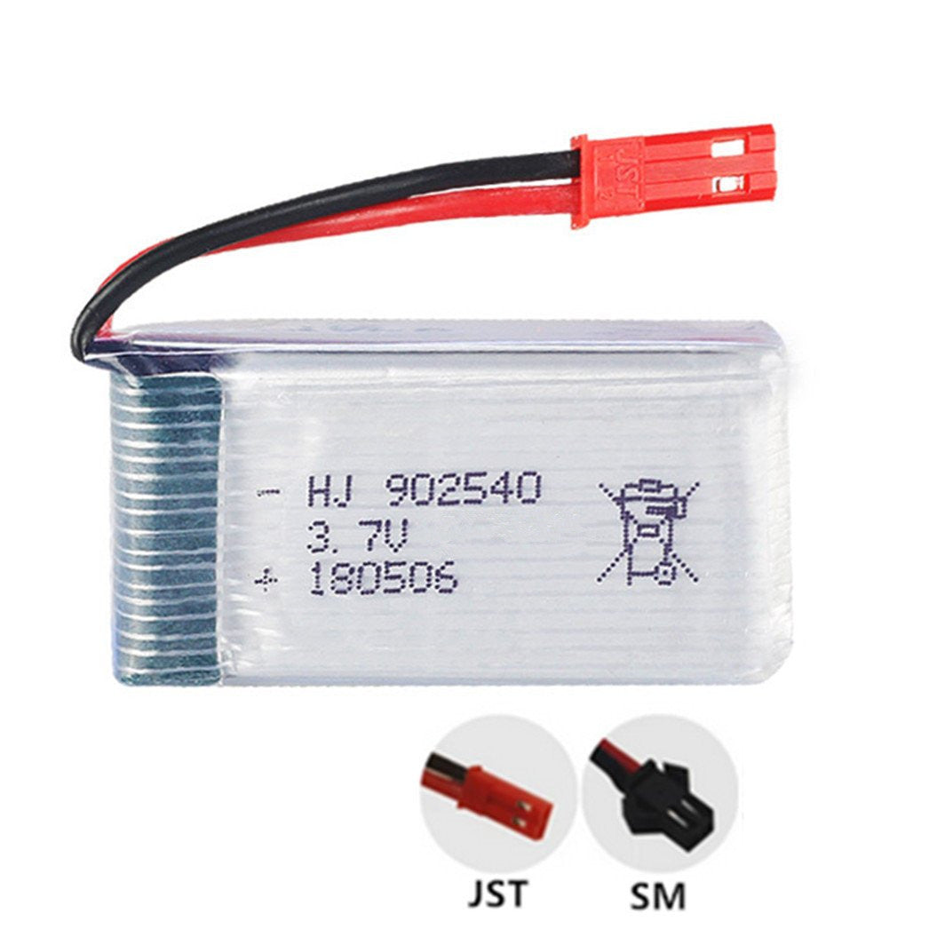 Lot de 2 batteries lithium-polymère 3,7 V 750 mAh 902540 pour avion MJX X400 X300C X800 X500