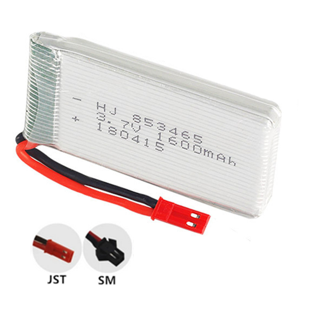 2 pieces 3.7v 1600mAh 853465 li-polymer battery for JST SM XH2.54 RC Robot Quadcopter