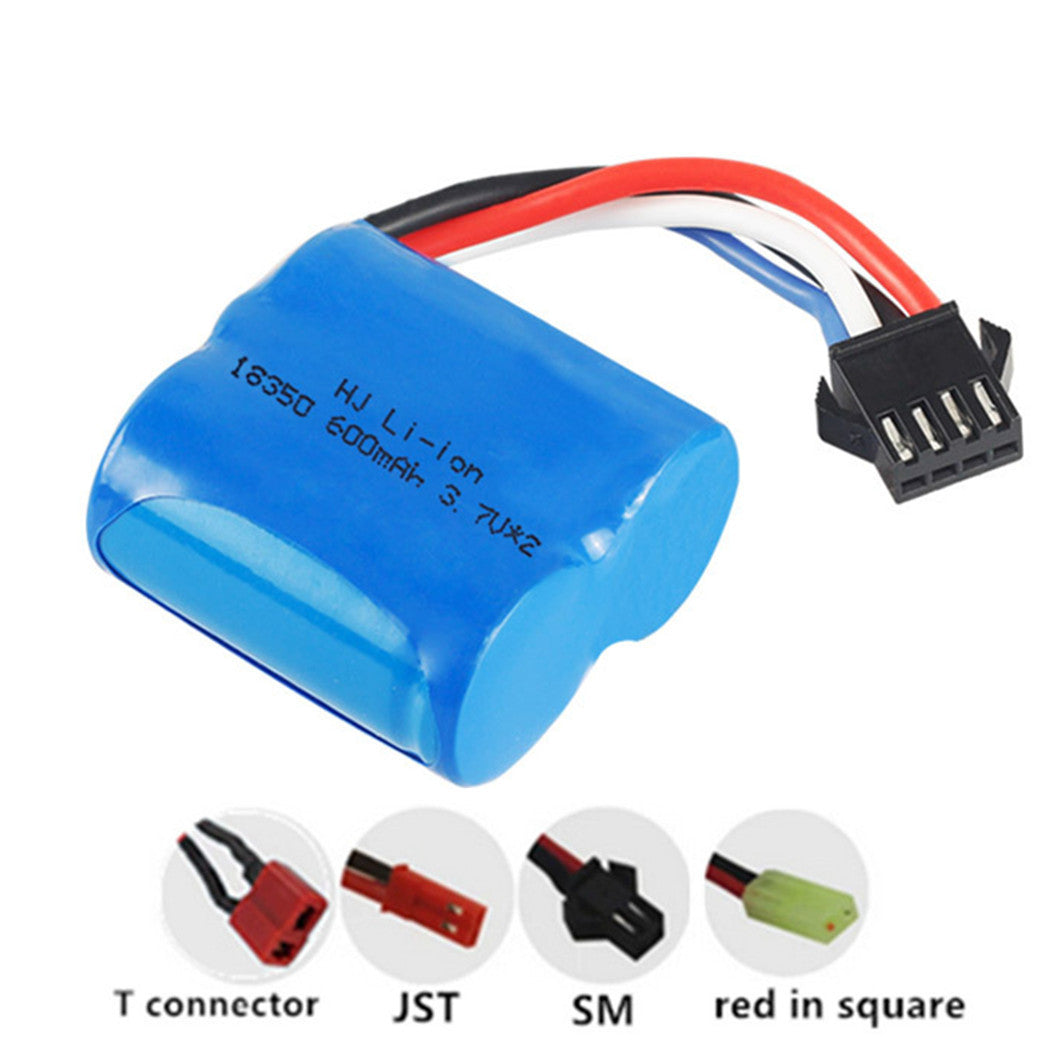 Batterie lithium-polymère 7,4 V 600 mAh 18350 pour hors-bord RC haute vitesse UDI UDI001