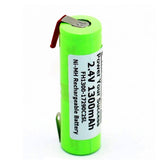 Ni-mh 2.4 V 1300mAh battery w / tabs for toothbrush Braun OralB razor 17290C2SL 17x56mm