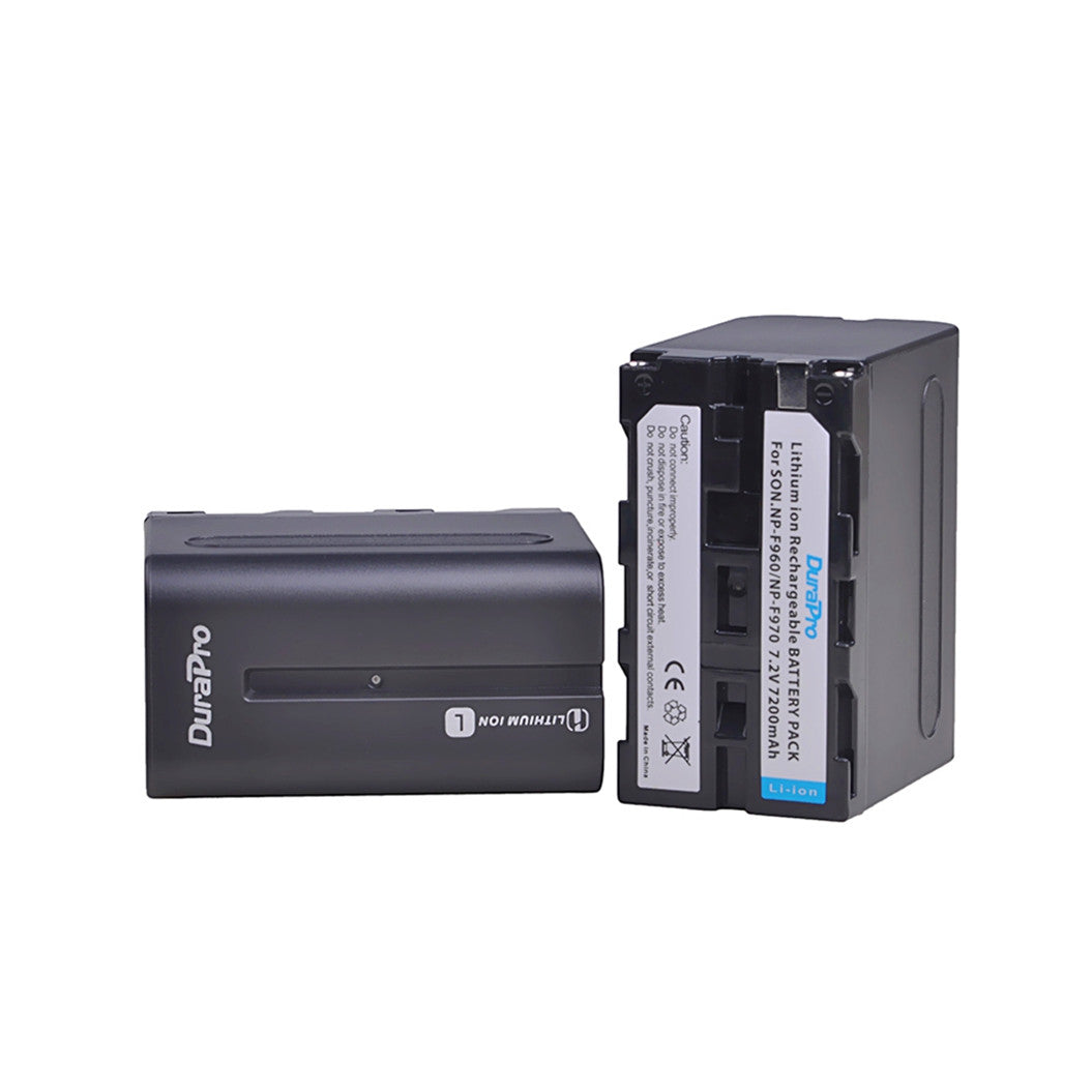 2Pc 7200mAh NP-F960 NP F970 Camera Battery + LCD USB Charger for NP-F550 F770 F750 F960 FM500H FM70 QM91D QM71D HVR-V1J