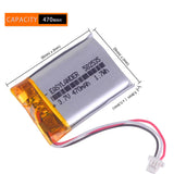 2pcs 582535 602535 3.7V 470mAh lithium polymer battery for SP5 Papago DVR MiVue 366 368 358 358P 658P HP F210 HP F310