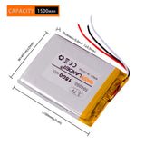 504050 3.7V 3-Wire 1500MAH Polymer Lithium Battery for GPS, mp3, mp4 ,Cell Phone, Navigator DVR