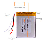 504050 3.7V 3-Wire 1500MAH Polymer Lithium Battery for GPS, mp3, mp4 ,Cell Phone, Navigator DVR
