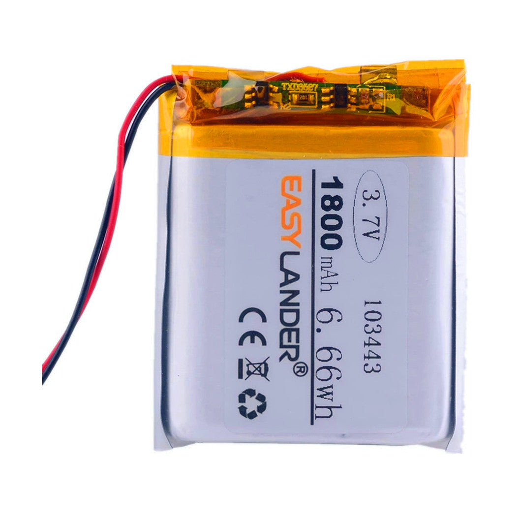 103443 3.7V 1800mah lithium polymer battery for GPS navigator Car DVR radio TD-V26 JH-MD07D