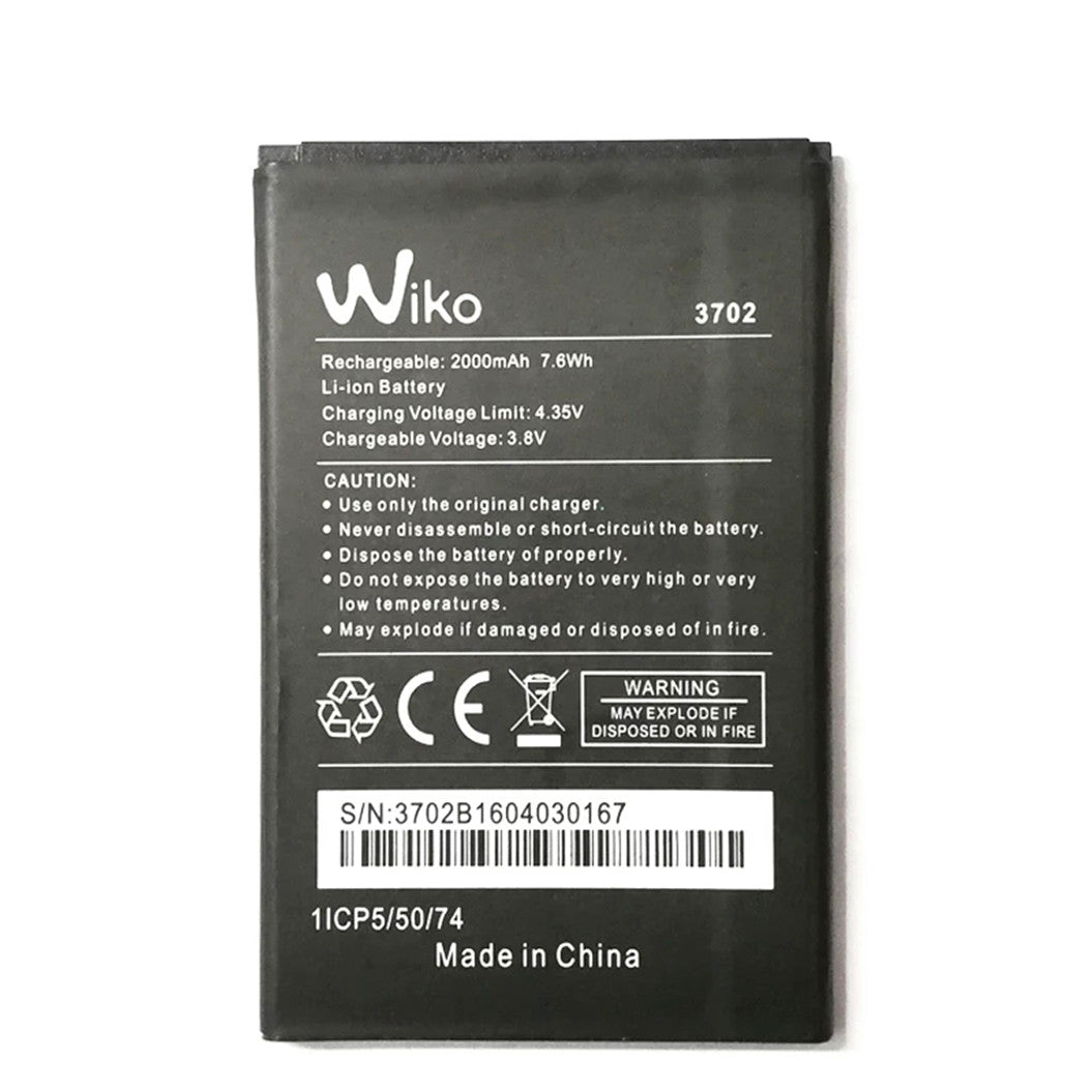 2000mAh 3702 Replacement Battery For Wiko Lenny 3 / Wiko Jerry 3702 Cell Mobile Phone