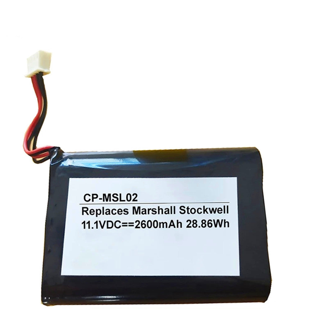Batería de repuesto de acumulador de polímero de litio de 11,1 V y 2600 mAh para Marshall Stockwell TF18650-2200-1S3PA con enchufe de 4 cables